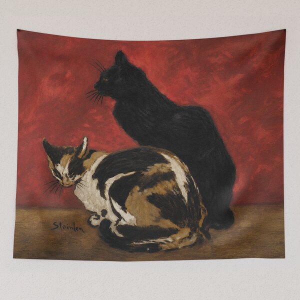 Item preview, Cats by Théophile-Alexandre Steinlen - Vintage Painting Wall Art for Cat Lovers designed and sold by RickE.