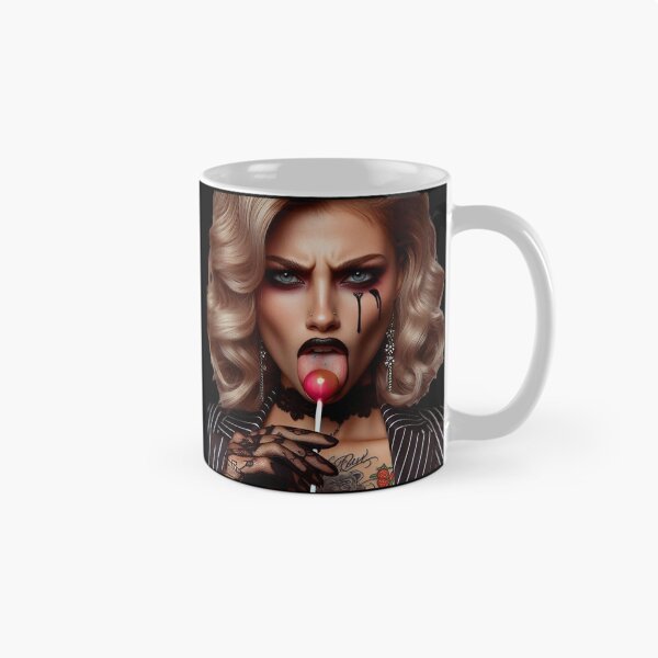 Item preview, Gothic Glamour Girl Licking Lollipop designed and sold by Voodoo Store Paranormal Collections.