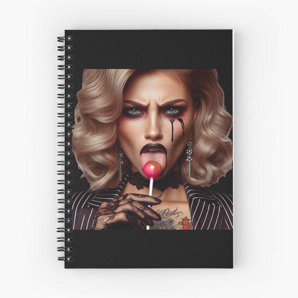 Item preview, Gothic Glamour Girl Licking Lollipop designed and sold by Voodoo Store Paranormal Collections.