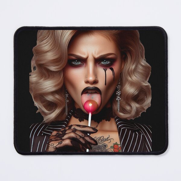 Item preview, Gothic Glamour Girl Licking Lollipop designed and sold by Voodoo Store Paranormal Collections.