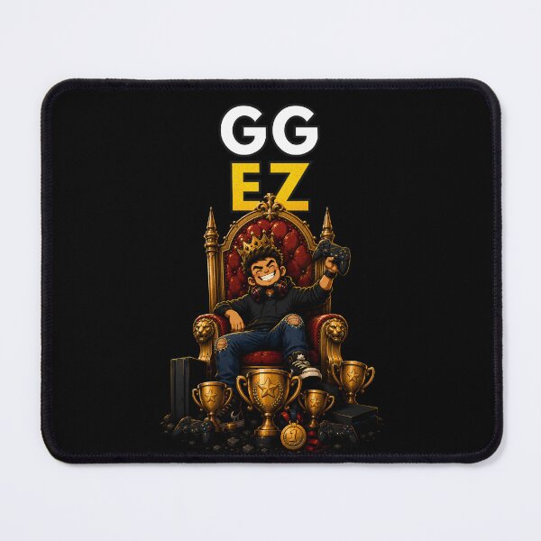 Item preview, GG EZ Gaming King Gamer Throne Cartoon Illustration designed and sold by PXEpic.