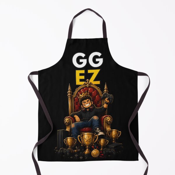 Item preview, GG EZ Gaming King Gamer Throne Cartoon Illustration designed and sold by PXEpic.