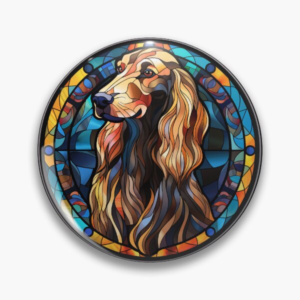 Item preview, Afghan Hound Dog Stained Glass Leadlight Artistic Design Mom Dad designed and sold by rafaeltto.