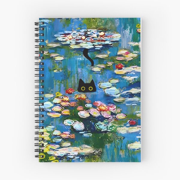 Item preview, Monet Cat in Water Lilies Pond designed and sold by PurrfectHome.