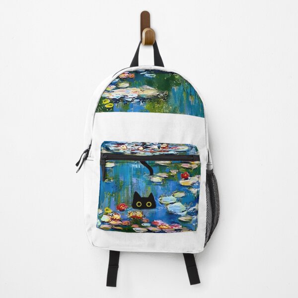 Item preview, Monet Cat in Water Lilies Pond designed and sold by PurrfectHome.