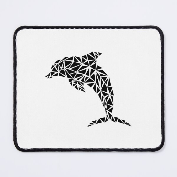 Item preview, Black Geometric Dolphin designed and sold by Espyr.Art.