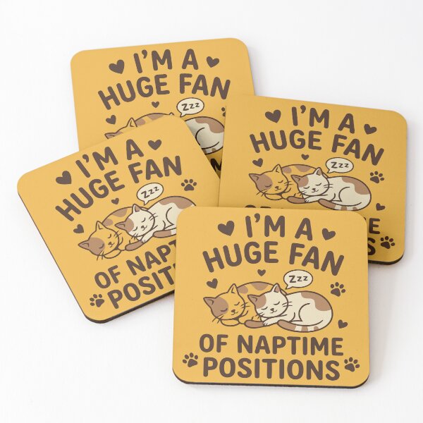 Item preview, Huge Fan of Naptime Positions Sleeping Cats designed and sold by Amir Faysal.