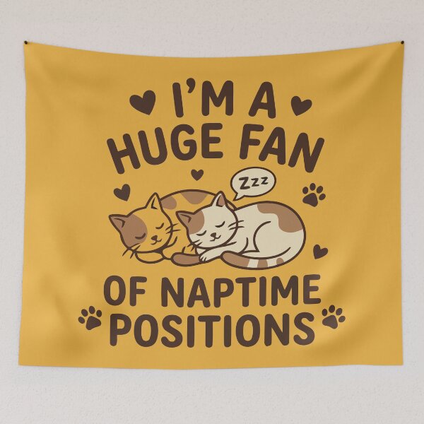 Item preview, Huge Fan of Naptime Positions Sleeping Cats designed and sold by Amir Faysal.