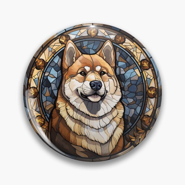 Item preview, Akita Dog Stained Glass Leadlight Artistic Design Mom Dad designed and sold by rafaeltto.