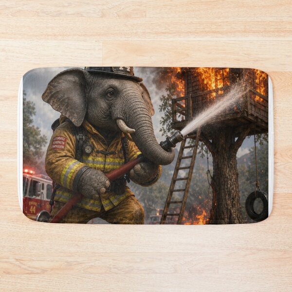 Item preview, Firefighter Elephant designed and sold by Pond21.