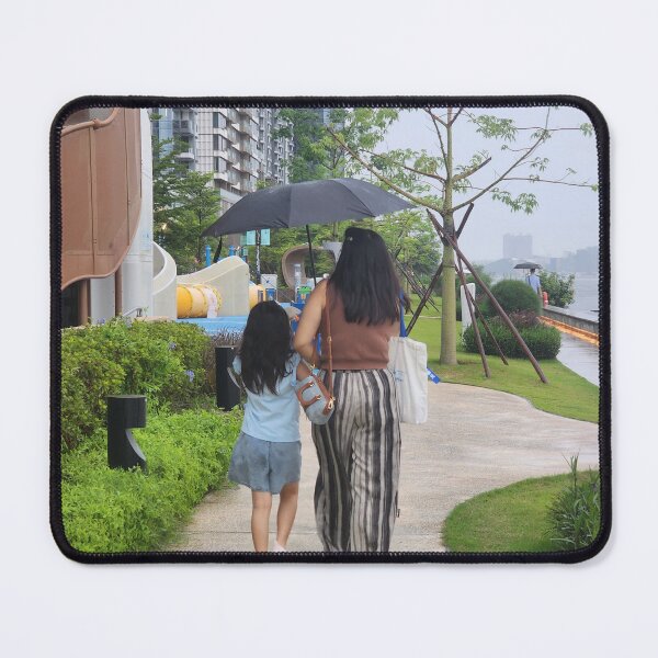 Item preview, Mother's Love - Rainy Day Walk on Hong Kong Promenade designed and sold by Haani786.
