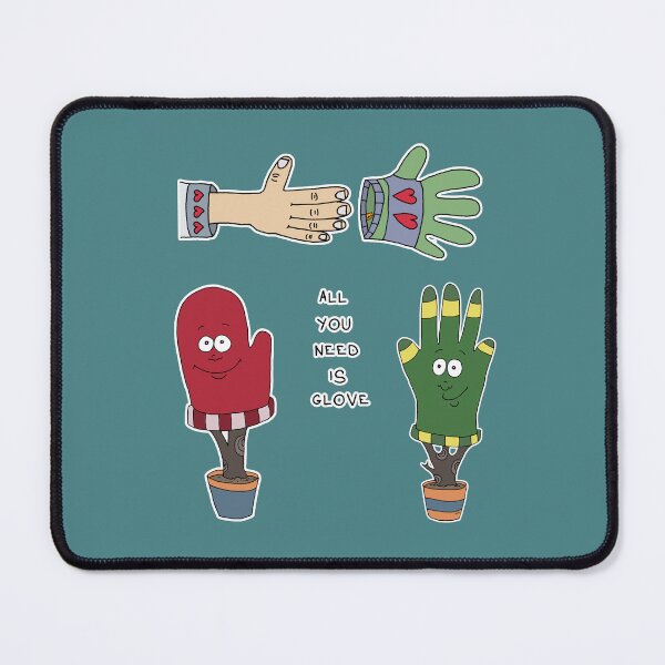 Item preview, All You Need Is Glove Funny Pun Cartoon | Cute Winter Mittens Love Sticker designed and sold by MyxaART.
