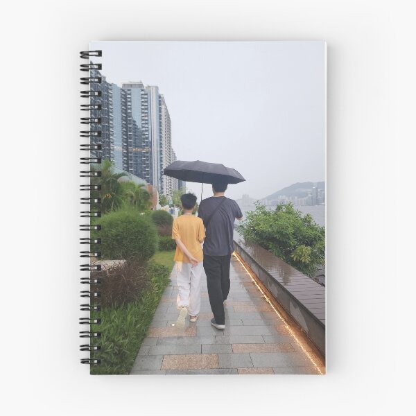 Item preview, Walk With Father - Rainy Day on Hong Kong Waterfront designed and sold by Haani786.