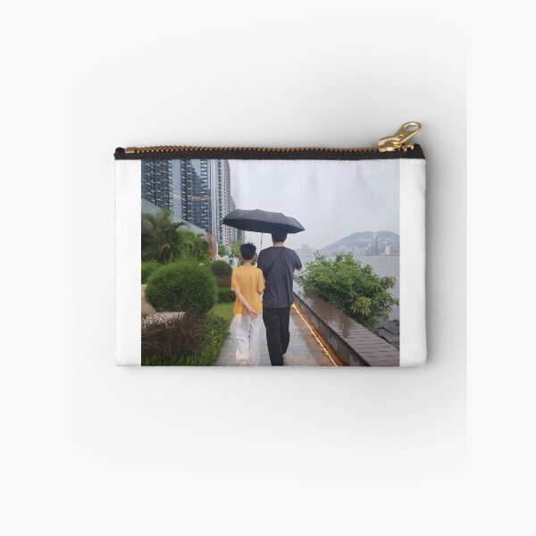 Item preview, Walk With Father - Rainy Day on Hong Kong Waterfront designed and sold by Haani786.