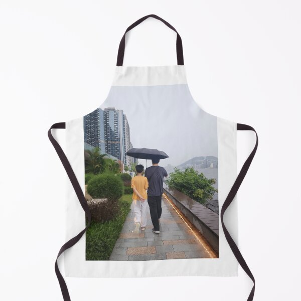 Item preview, Walk With Father - Rainy Day on Hong Kong Waterfront designed and sold by Haani786.