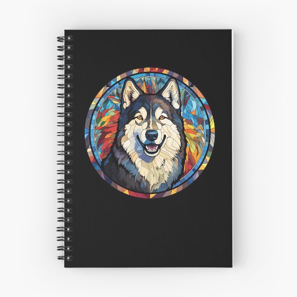 Item preview, Alaskan Malamute Dog Stained Glass Leadlight Artistic Design Mom Dad designed and sold by rafaeltto.