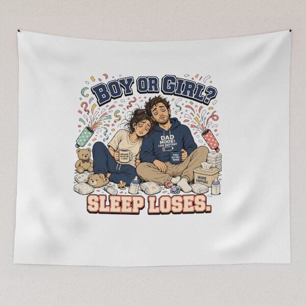 Item preview, Boy or Girl? Sleep Loses Funny Gender Reveal Parents  designed and sold by freshwear design.