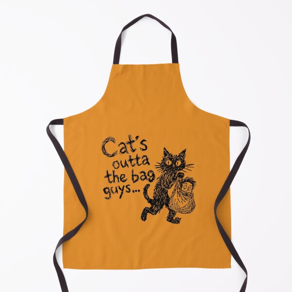 Item preview, Cat's Outta the Bag Guys - Funny Creepy Black Cat Sketch designed and sold by TheChalkyFox.