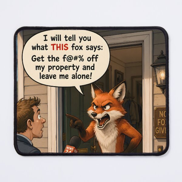 Item preview, No Fox Given – Funny Angry Fox Cartoon designed and sold by TJQsAnimals.