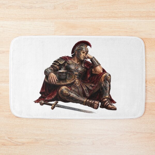 Item preview, Surviving the Daily Battle Stoic Roman Soldier Coffee Break designed and sold by Northern Glow Art.