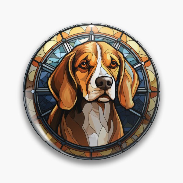 Item preview, American Foxhound Dog Stained Glass Leadlight Artistic Design Mom Dad designed and sold by rafaeltto.