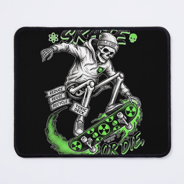 Item preview, Skate Or Die Toxic Skeleton Skateboard designed and sold by ViviArtix.
