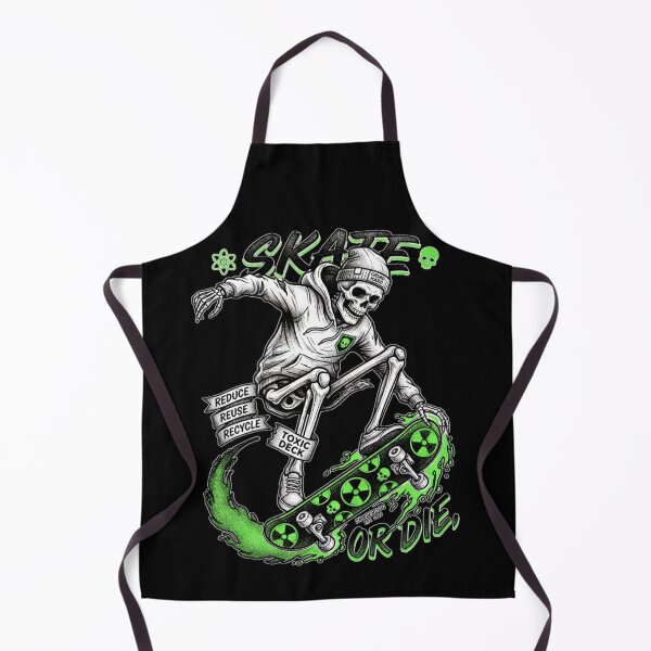 Item preview, Skate Or Die Toxic Skeleton Skateboard designed and sold by ViviArtix.