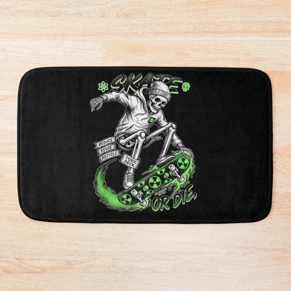 Item preview, Skate Or Die Toxic Skeleton Skateboard designed and sold by ViviArtix.