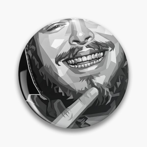 Aperçu de l'œuvre Post Malone en niveaux de gris créée et vendue par Japanese art.