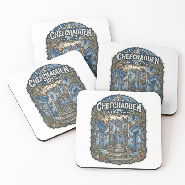 Item preview, Chefchaouen Morocco Blue Mountain Travel Sticker designed and sold by Imaginarium of Chaos falcon88 .
