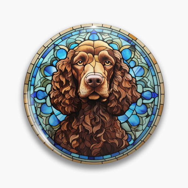 Item preview, American Water Spaniel Stained Glass Leadlight Artistic Design Mom Dad designed and sold by rafaeltto.
