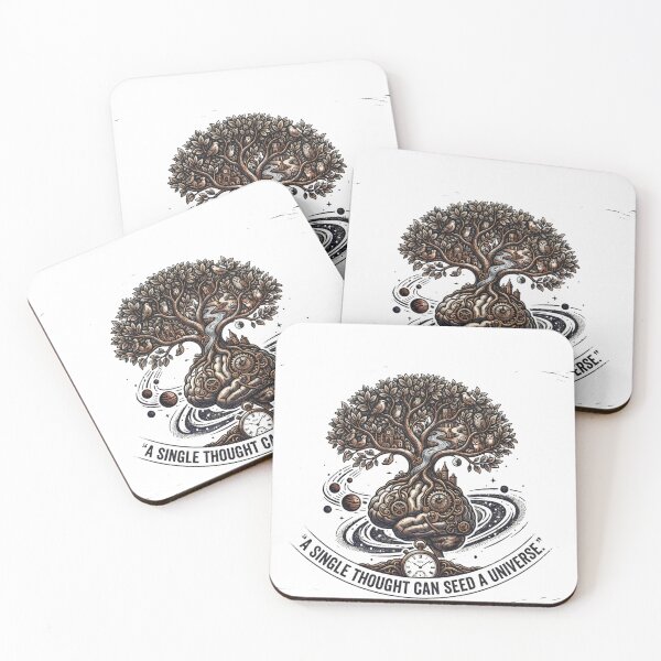 Item preview, A Single Thought Can Seed A Universe Cosmic Tree Linocut designed and sold by Doulouxhop.