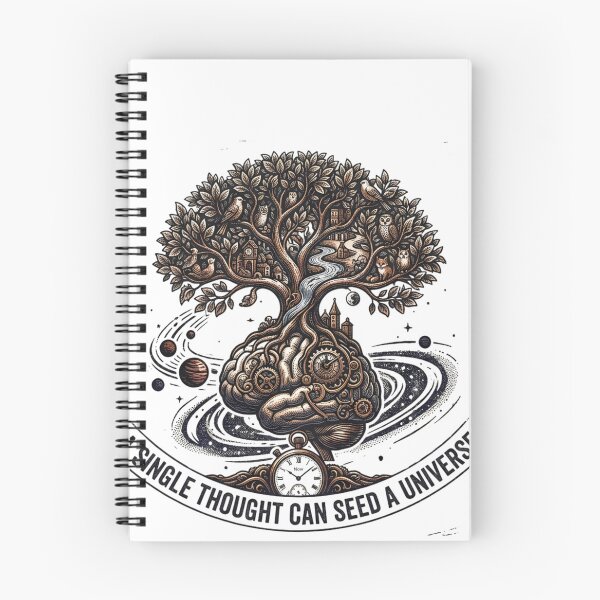 Item preview, A Single Thought Can Seed A Universe Cosmic Tree Linocut designed and sold by Doulouxhop.