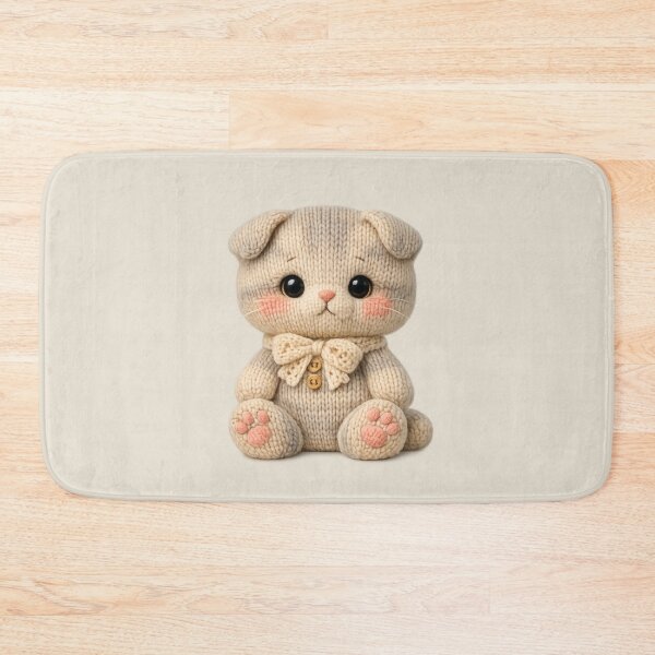 Item preview, Cute Knitted Scottish Fold Plush | Kawaii Handmade Crochet Cottagecore designed and sold by Moons Studio.