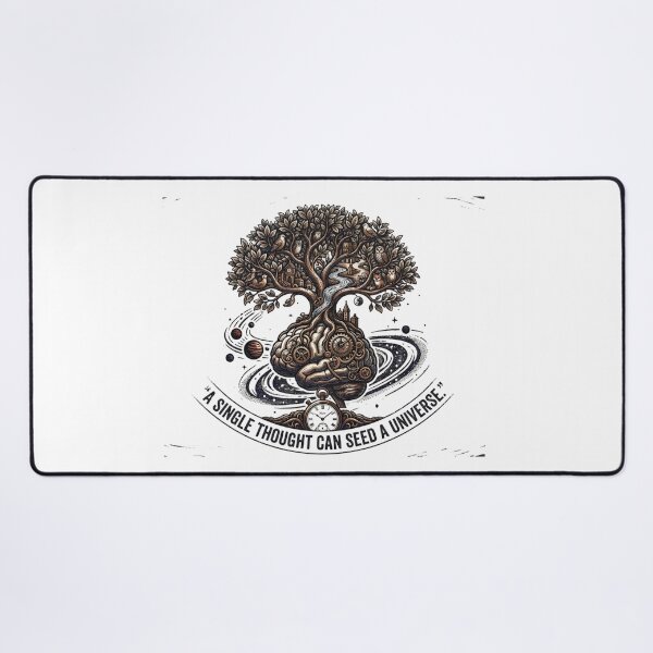 Item preview, A Single Thought Can Seed A Universe Cosmic Tree Linocut designed and sold by Doulouxhop.