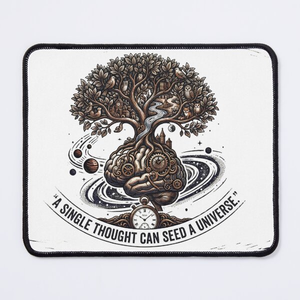 Item preview, A Single Thought Can Seed A Universe Cosmic Tree Linocut designed and sold by Doulouxhop.