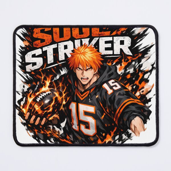 Item preview, Flaming Soul Striker - Dark Ink Anime American Football Art designed and sold by MugenAnime.