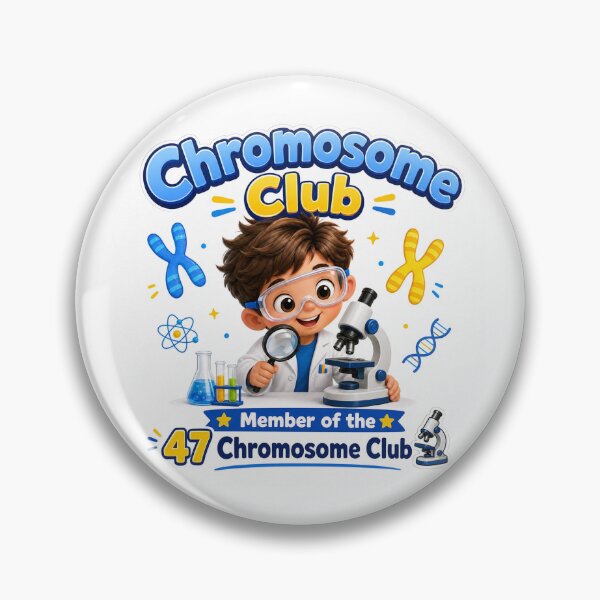 Item preview, Chromosome Club – Member of the 47 Chromosome Club Cartoon Scientist Kid | Down Syndrome Awareness designed and sold by Cartoon art with a purpose ❤️ Supporting Althea’s friends .