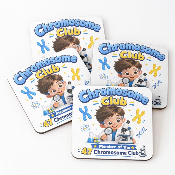 Item preview, Chromosome Club – Member of the 47 Chromosome Club Cartoon Scientist Kid | Down Syndrome Awareness designed and sold by Cartoon art with a purpose ❤️ Supporting Althea’s friends .