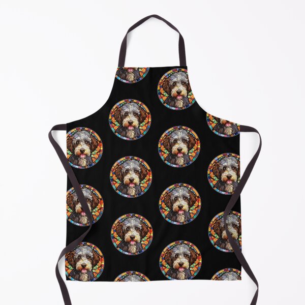 Item preview, Aussiedoodle Dog Stained Glass Leadlight Artistic Design Mom Dad designed and sold by rafaeltto.