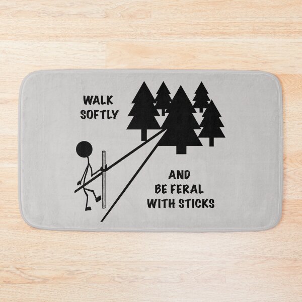 Item preview, Walk Softly and Be Feral With Sticks (Light tee Version) designed and sold by Feral Vibes.