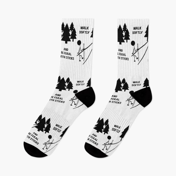 Item preview, Walk Softly and Be Feral With Sticks (Light tee Version) designed and sold by Feral Vibes.