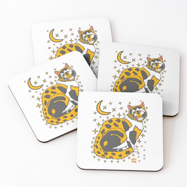 Item preview, Kitty Cat Moon and Stars designed and sold by Colmeia de Ideias.