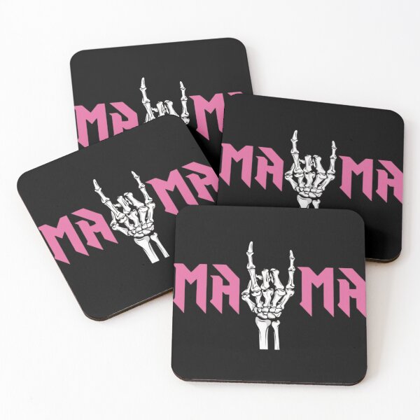 Item preview, Pink Rocker Mama Skeleton Hand Liquid Metal Gothic Mom designed and sold by haitrieuic96.