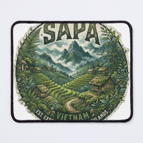 Item preview, Sapa Vietnam Mountain Rice Terrace Travel Sticker designed and sold by Imaginarium of Chaos falcon88 .