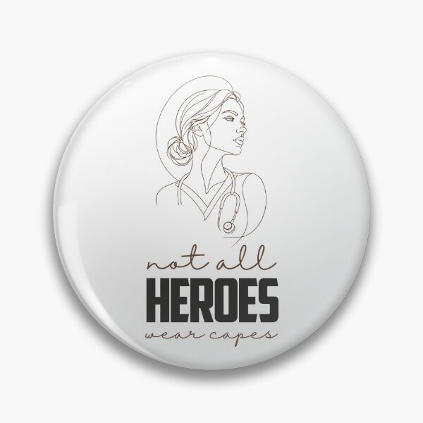 Item preview, Not All Heroes Wear Capes — Nurse Line Art Gift | RN Pillow Nurse Portrait designed and sold by KiwyStudio.