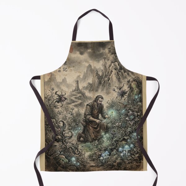 Item preview, The Alchemist's Wild Garden Sumi-e Ink Wash designed and sold by DuckOddity.
