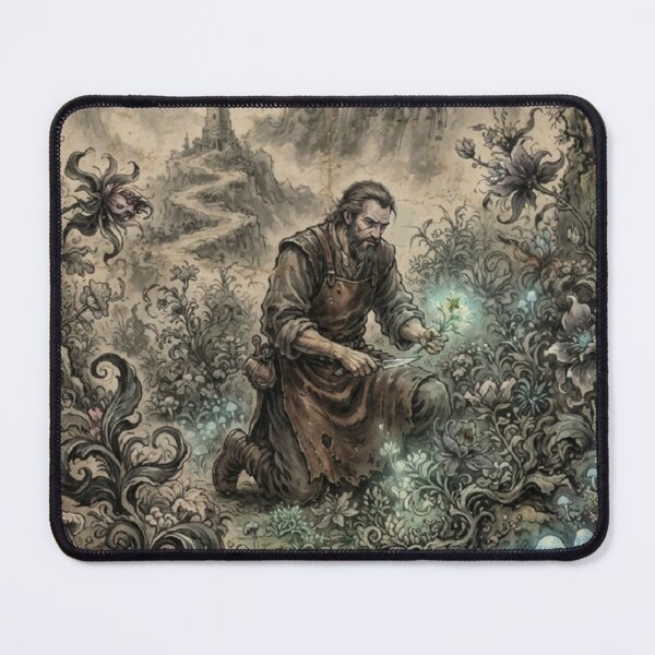 Item preview, The Alchemist's Wild Garden Sumi-e Ink Wash designed and sold by DuckOddity.