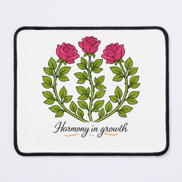 Item preview, Harmony In Growth - Cottagecore Pink Roses Botanical Art designed and sold by StoryVibes.