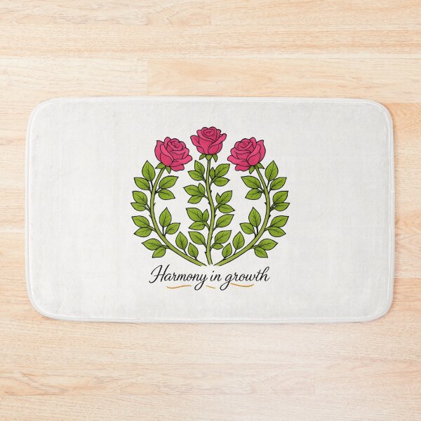 Item preview, Harmony In Growth - Cottagecore Pink Roses Botanical Art designed and sold by StoryVibes.